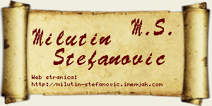 Milutin Stefanović vizit kartica